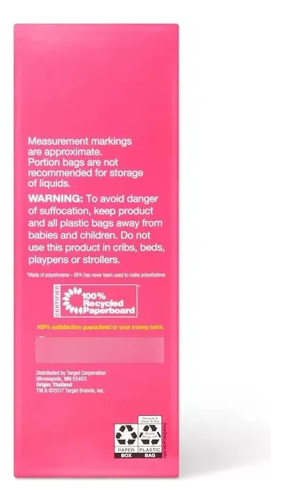 Bolsas Plastico Tipo Ziploc Snack 3pack 15x9cm Up&up