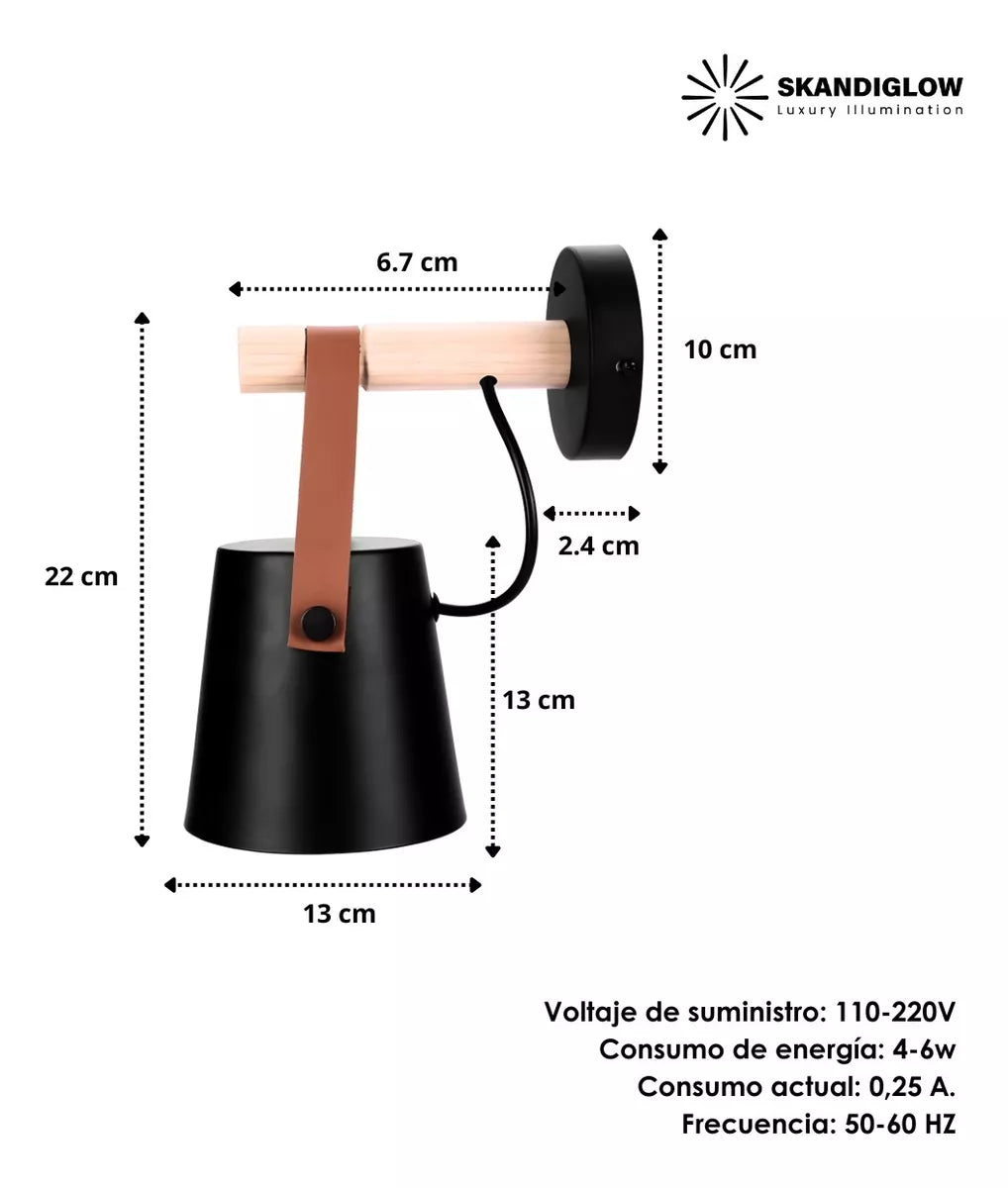 Lampara Moderna Industrial Pared Interior Exterior Brillante