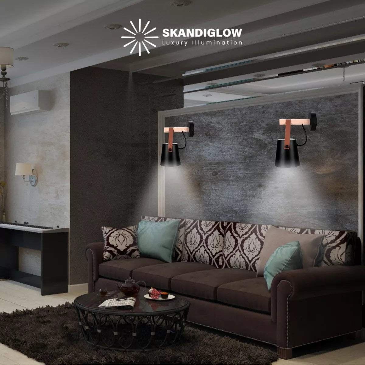 Lampara Moderna Industrial Pared Interior Exterior Brillante