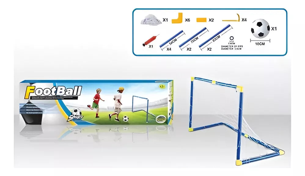 Porteria De Futbol Con Balon Infantil Juguete Y Bomba.