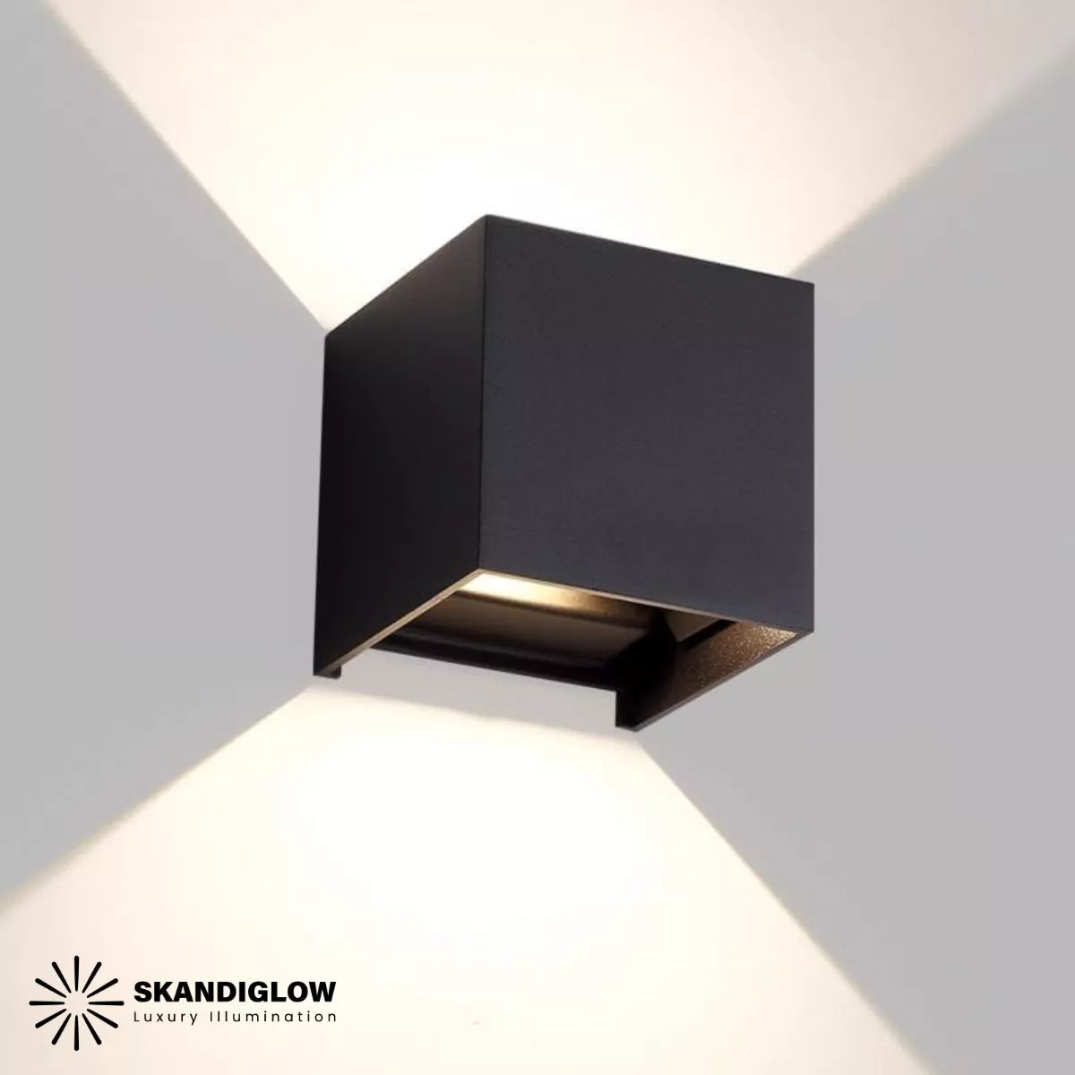 Lampara Pared Led Cuadrada Aluminio Interiores Exteriores