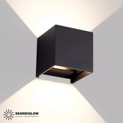 Lampara Pared Led Cuadrada Aluminio Interiores Exteriores