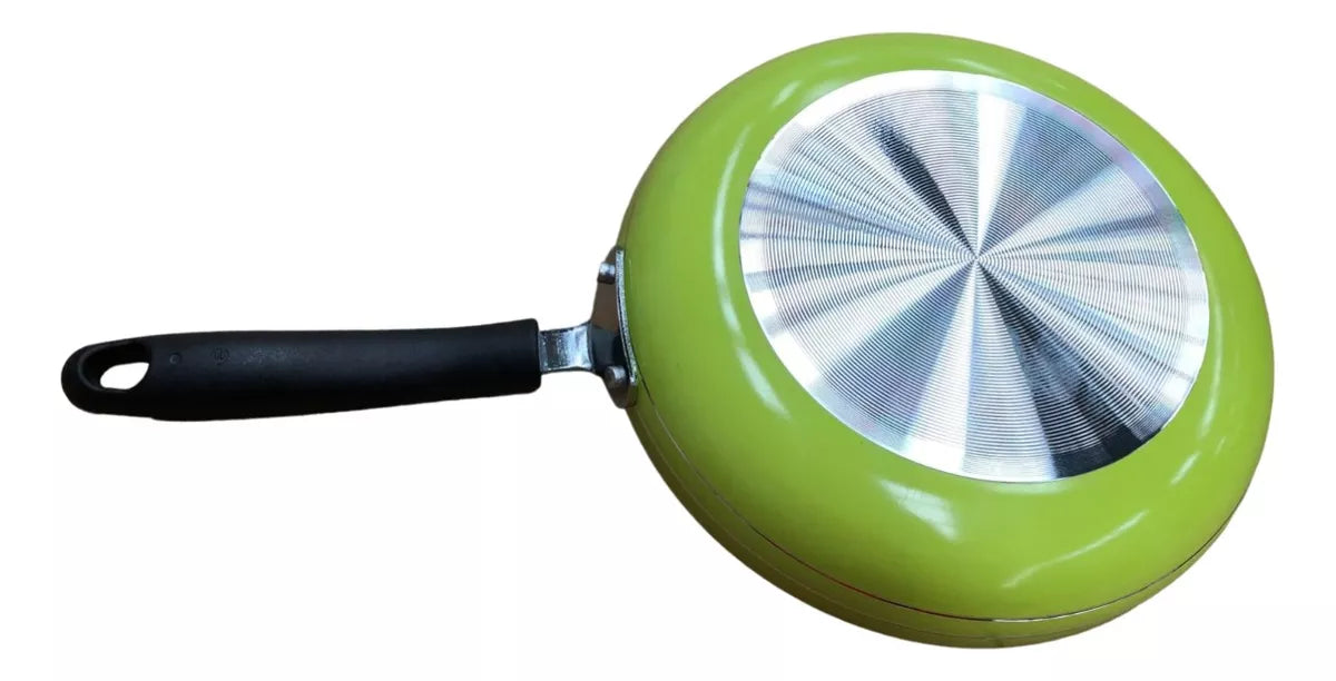 Juego Batería Cocina 7 Pzas Aluminio Olla Sarten Verde