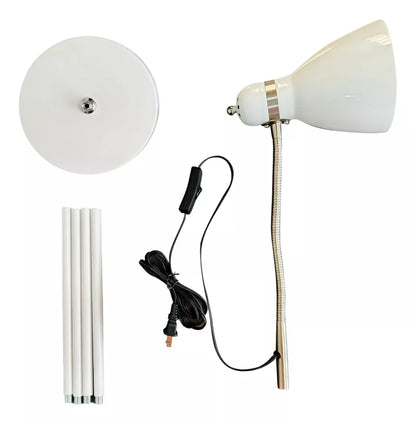 Lampara De Mesa Ajustable Oficina Casa 120v Blanca
