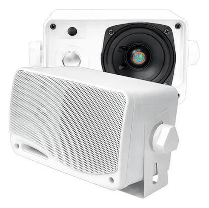 Juego Altavoces Para Exteriores De 3.5 Pulgadas, Pyle 200 W. Color blanco