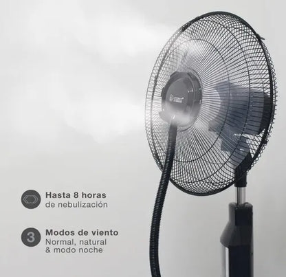 Ventilador Pedestal Brisa Abanico Pie Humificador Agua 16in