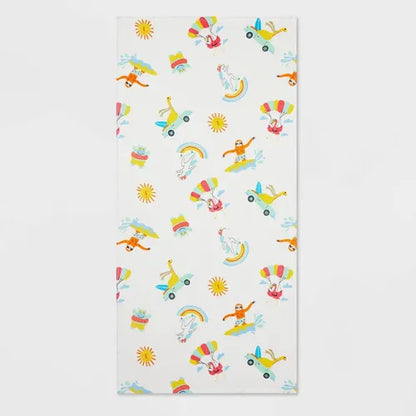 Tolla De Playa Rectangular Algodón Niños Secado Rápido