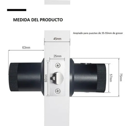Cerradura Inteligente Bluetooth Huella Digital Seguridad Negro