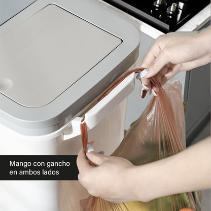 Cesto Bote Basura Doble Mecanismo Organico Inorganico
