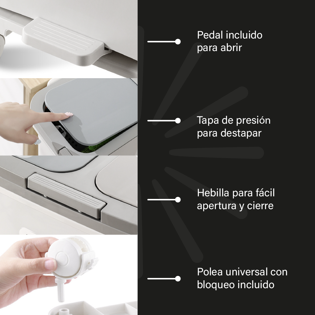 Cesto Bote Basura Doble Mecanismo Organico Inorganico