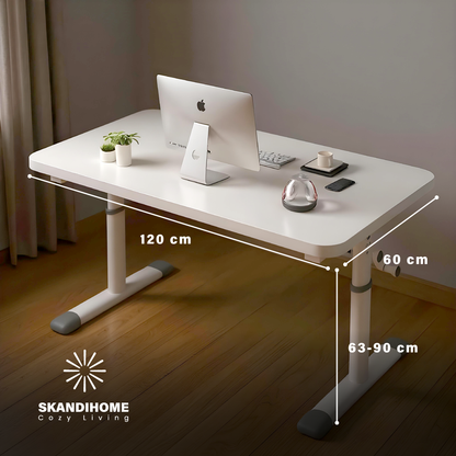 Escritorio 120cm Altura Ajustable Manual Ergonómico Trabajo Multifuncional