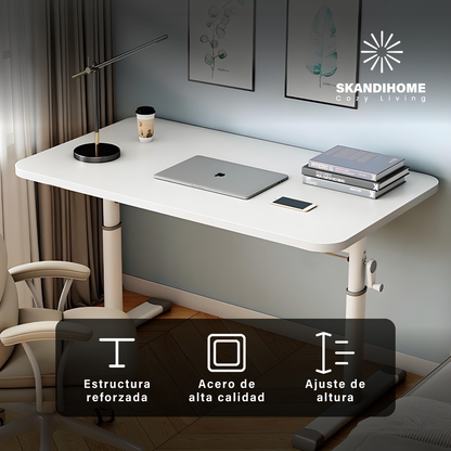Escritorio 120cm Altura Ajustable Manual Ergonómico Trabajo Multifuncional