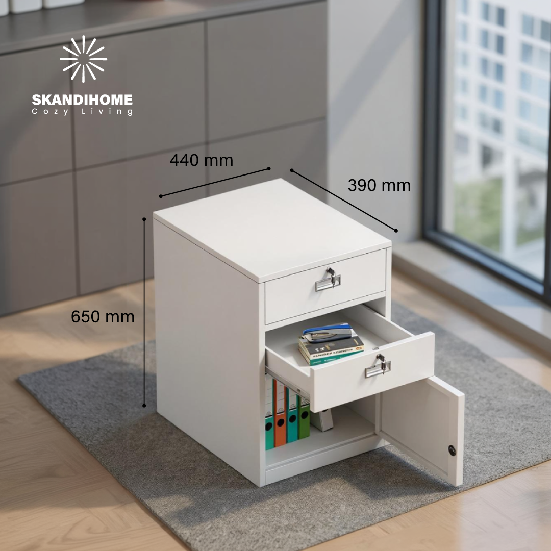 Mueble Archivador de metal escritorio con cerradura gabinete pequeño