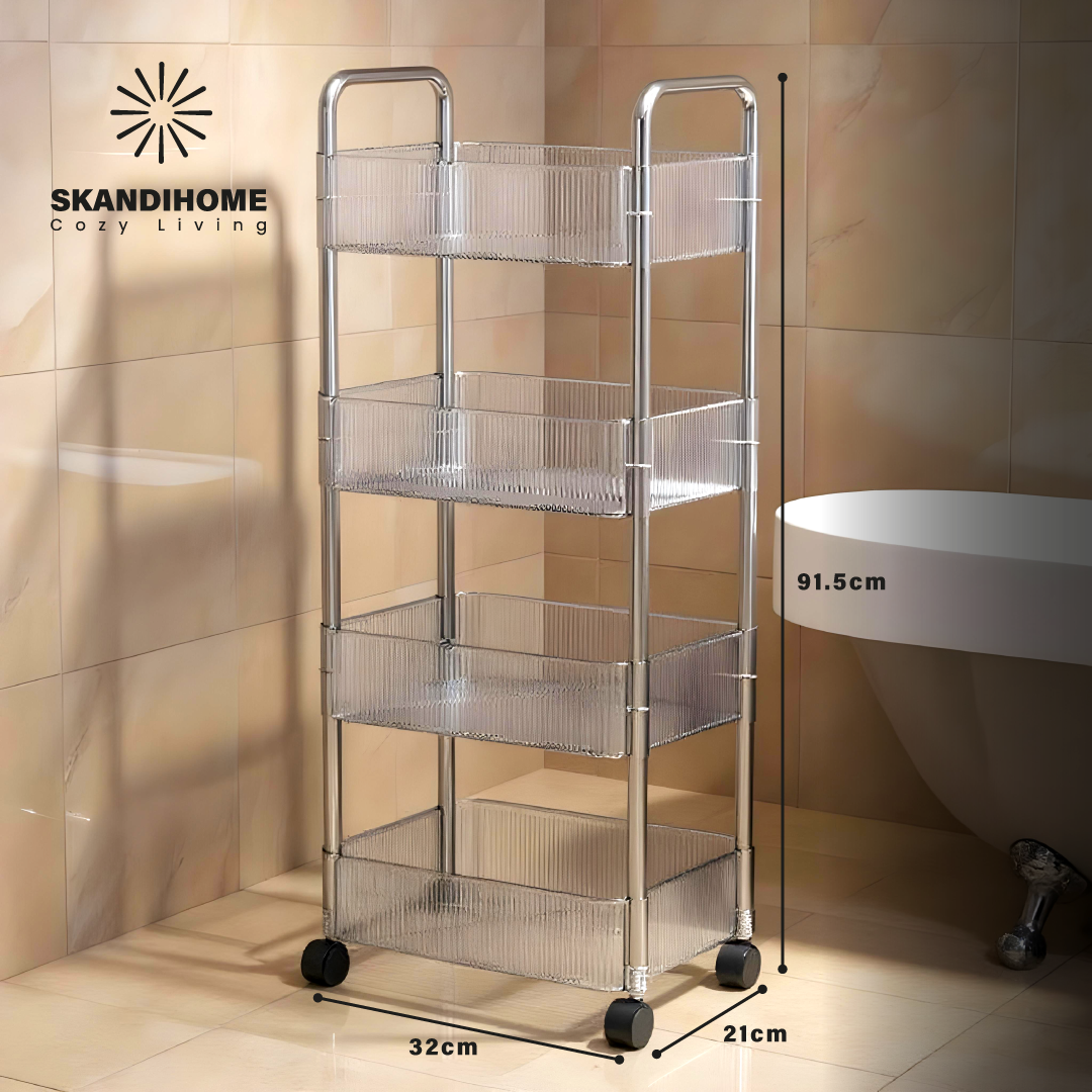 Carrito Multiorganizador Gourmet Frutero Rodante 4 Charolas