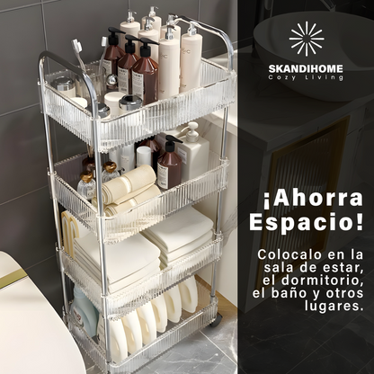 Carrito Multiorganizador Gourmet Frutero Rodante 4 Charolas